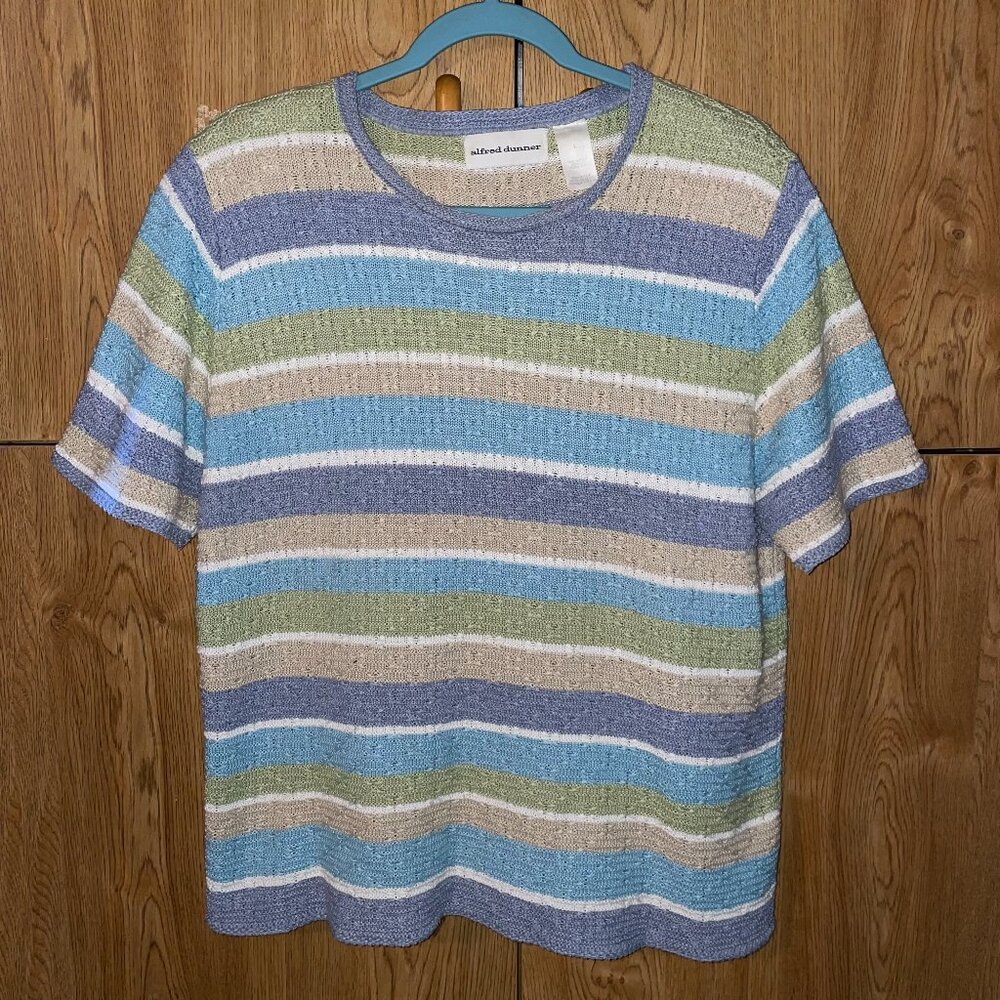 alfred dunner short sleeve knit top